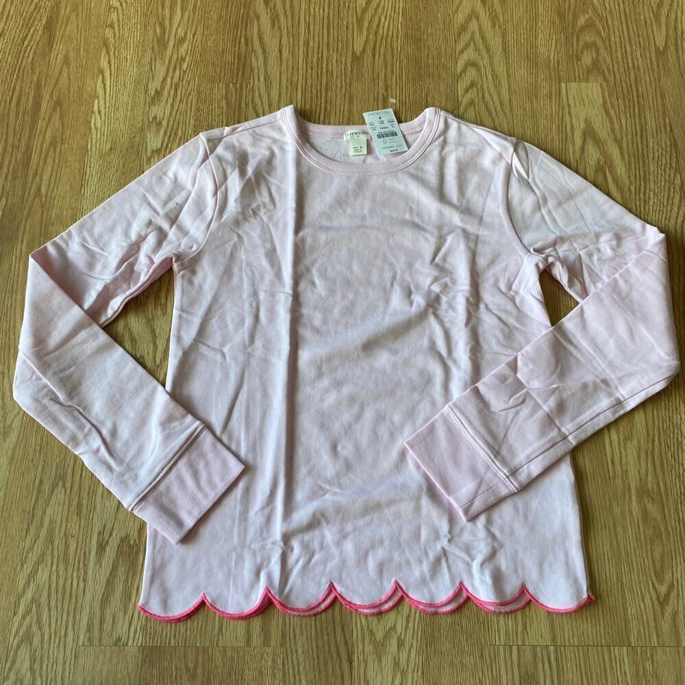 Crewcuts Scallop Hem Pullover Sweatshirt Pink XL